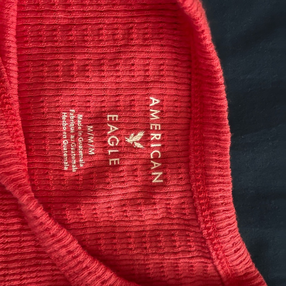 American Eagle Red Short Sleeved Tee